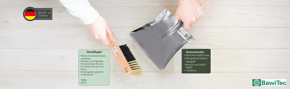 Sweeping set, room broom set, 4 pieces. Synthetic hair bristles soft broom 30cm with telescopic handle hand brush and dustpan sweeping set