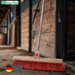Professioneller Straßenbesen Elaston-Kunststoff-Borsten rot mit 4-Loch-Wechselsystem und Aluminiumstiel Länge 145cm