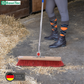 Professioneller Straßenbesen Elaston-Kunststoff-Borsten rot mit 4-Loch-Wechselsystem und Aluminiumstiel Länge 145cm