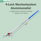 Naturhaar-Rosshaarbesen mit 4-Loch-Wechselsystem und Aluminiumstiel Saalbesen Metallstiel