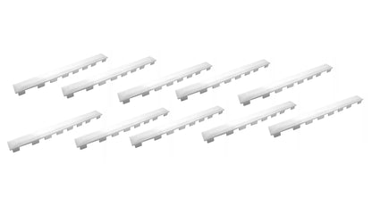 10 Stück Endkappen weiß für Kunststoff-Hohlkammerprofil Bauprofil Stirnprofil