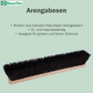 Street broom Arenga plant fiber bristles with 4-hole change system aluminum handle handle 