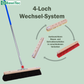 Street broom Arenga plant fiber bristles with 4-hole change system aluminum handle handle 