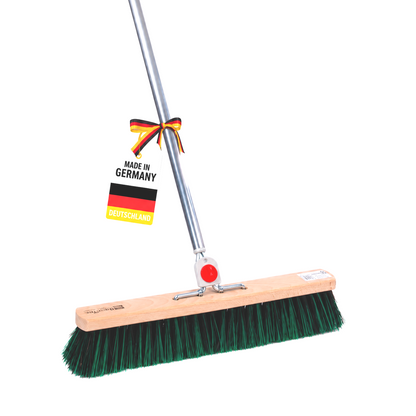 Professional street broom BawiMix bristles Arenga plastic bristles with 4-hole change system metal handle handle 