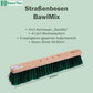 Professional street broom BawiMix bristles Arenga plastic bristles with 4-hole change system metal handle handle 