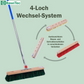Professional street broom BawiMix bristles Arenga plastic bristles with 4-hole change system metal handle handle 