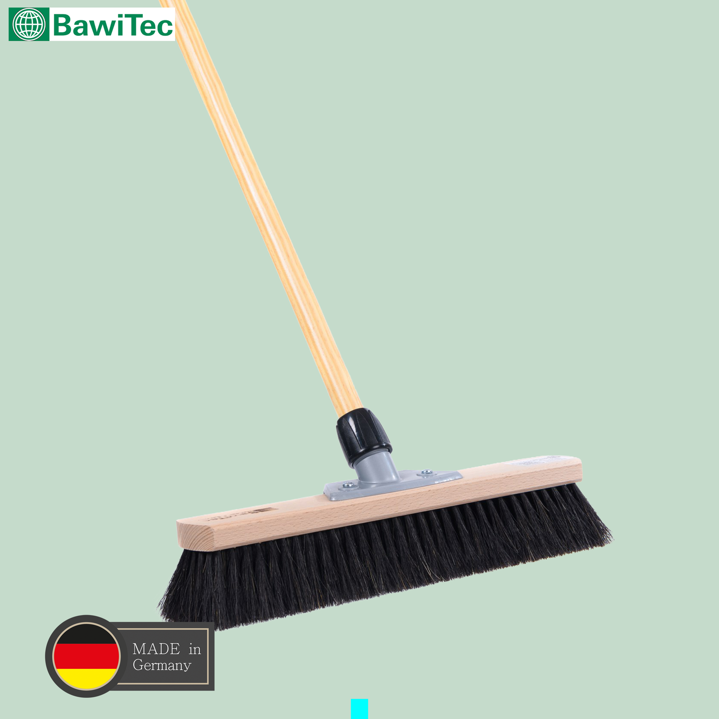 Sehr weicher Naturhaar-Rosshaarbesen mit Stiel Länge 120cm Kehrbesen XXL-Zimmerbesen