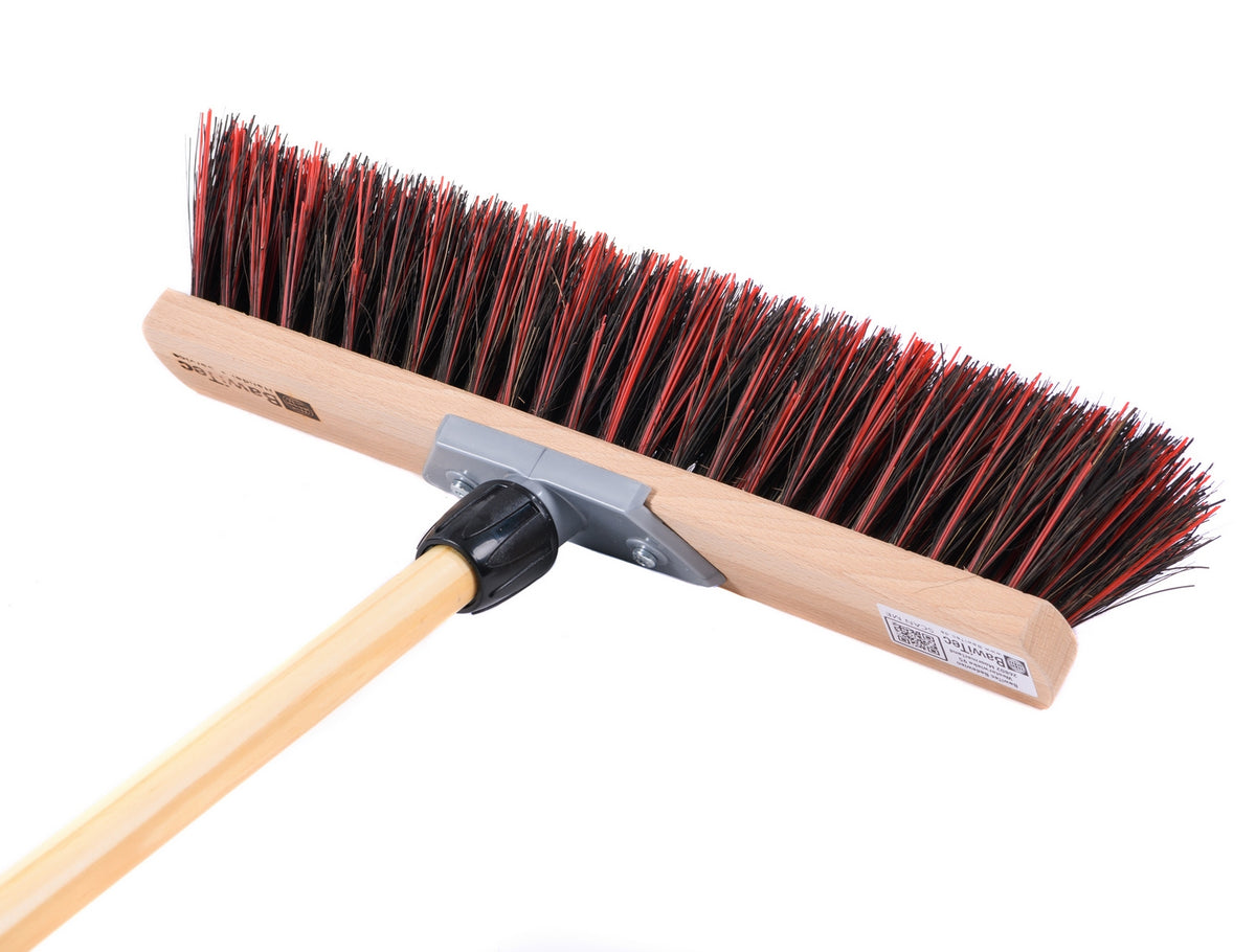 ArengaMix Kehrbesen Set 4-teilig mit Holzstiel für Außenbereich