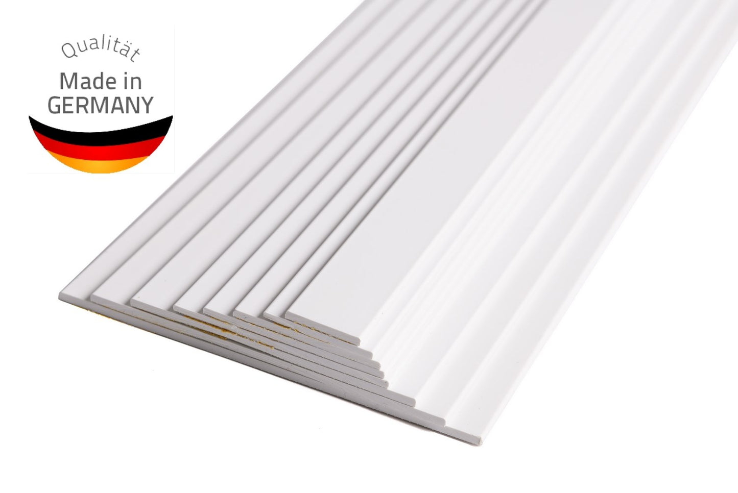 Plastic cover strip flat strip self-adhesive flat profile white for gluing