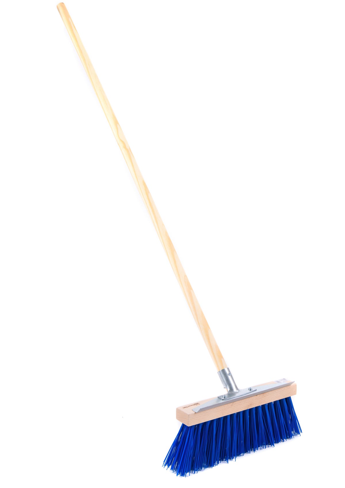 Winterbesen Schneebesen mit Holzstiel extra lange blaue Borsten