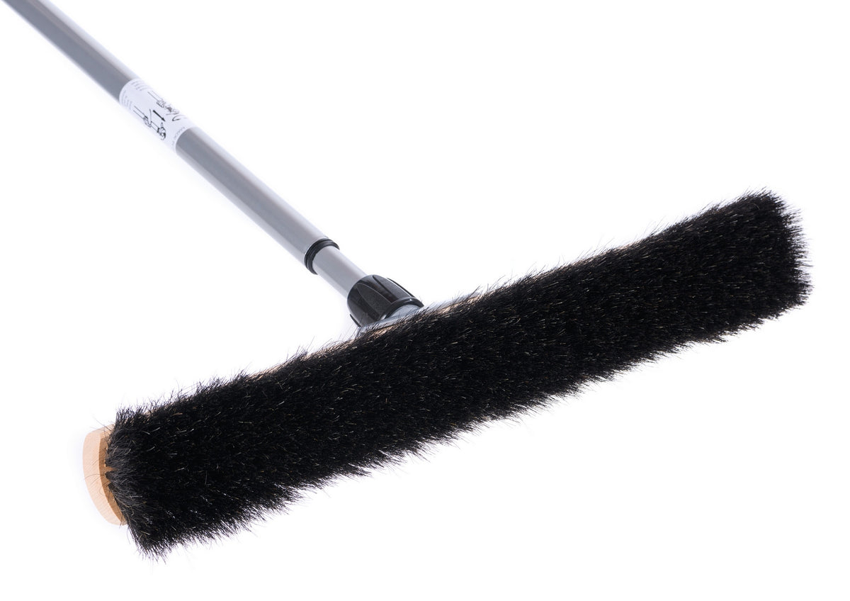 Rosshaarbesen Saalbesen mit Teleskopstiel – Naturhaar 40–60 cm