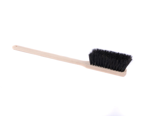 Quality hand brush with long handle 60cm horsehair natural hair bristles safety hand brush