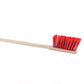 Quality hand brush with long handle 60cm plastic bristles red safety hand brush