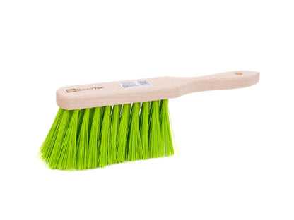 Hand brush hand broom plastic bristles neon green 28cm and 43cm length