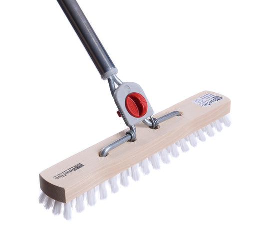 Scrubber wiper narrow shape 4-hole changing system 30cm wide white PPN bristles