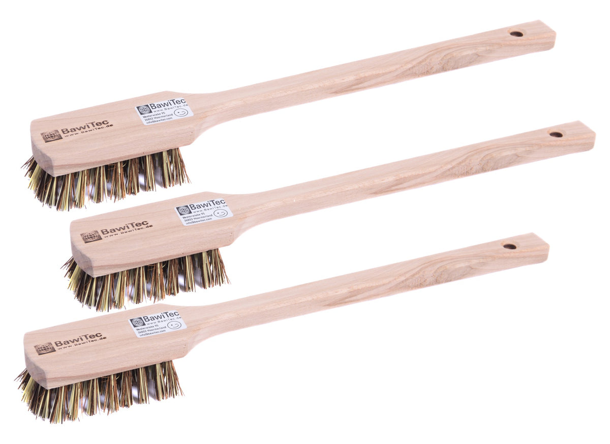 Stielbürsten-Set 3-teilig mit harten UnionMix-Borsten, 43 cm