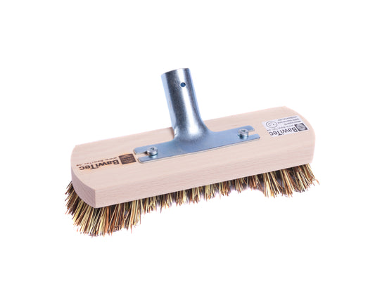 Schrubber 22 cm Breit mit harten Borsten & Metall-Stielhalter