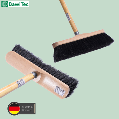 Rosshaar-Naturhaar Zimmerbesen Kehrbesen 30cm lackiert weiche Borsten mit oder oder Stiel