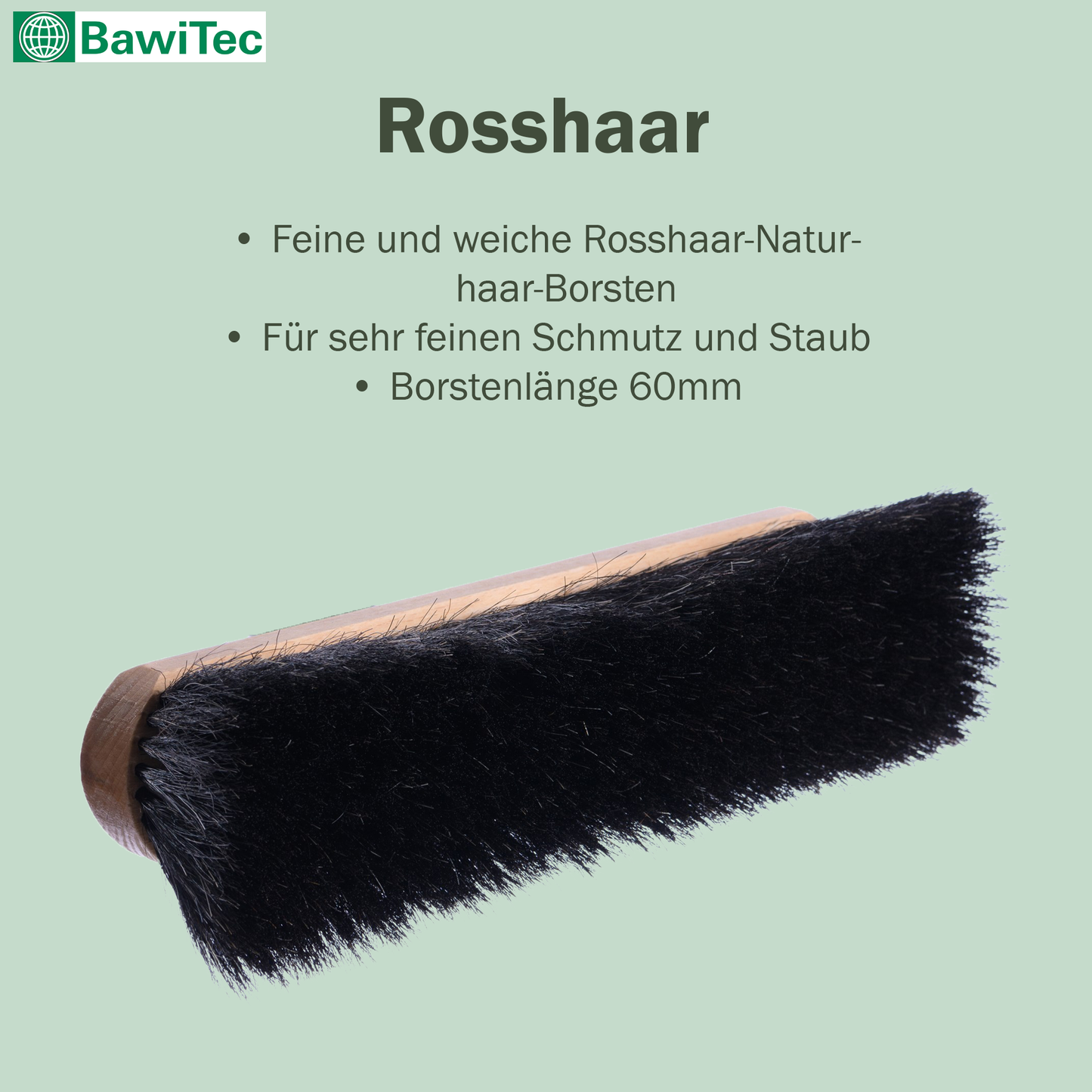 Rosshaar-Naturhaar Zimmerbesen Kehrbesen 30cm lackiert weiche Borsten mit oder oder Stiel