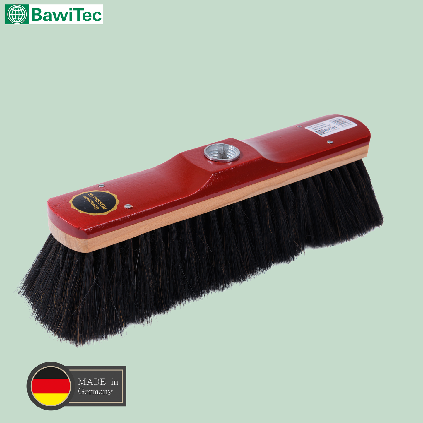 Hochwertiger Echt Rosshaar-Besen Zimmerbesen 30cm sehr weich mit Metall-Gewindeeinsatz