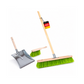 Professional garden broom complete set XL broom with hand brush, metal dustpan and garden handle