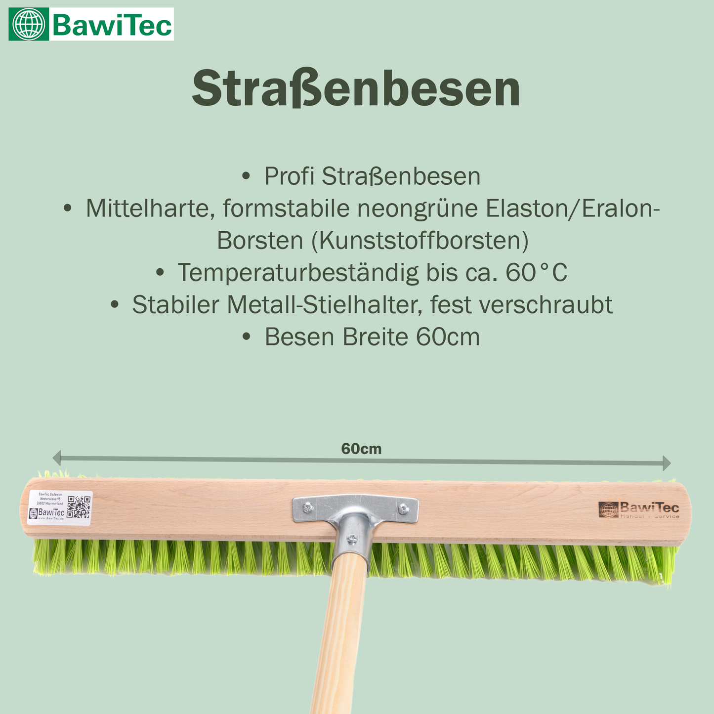 Professional garden broom complete set XL broom with hand brush, metal dustpan and garden handle