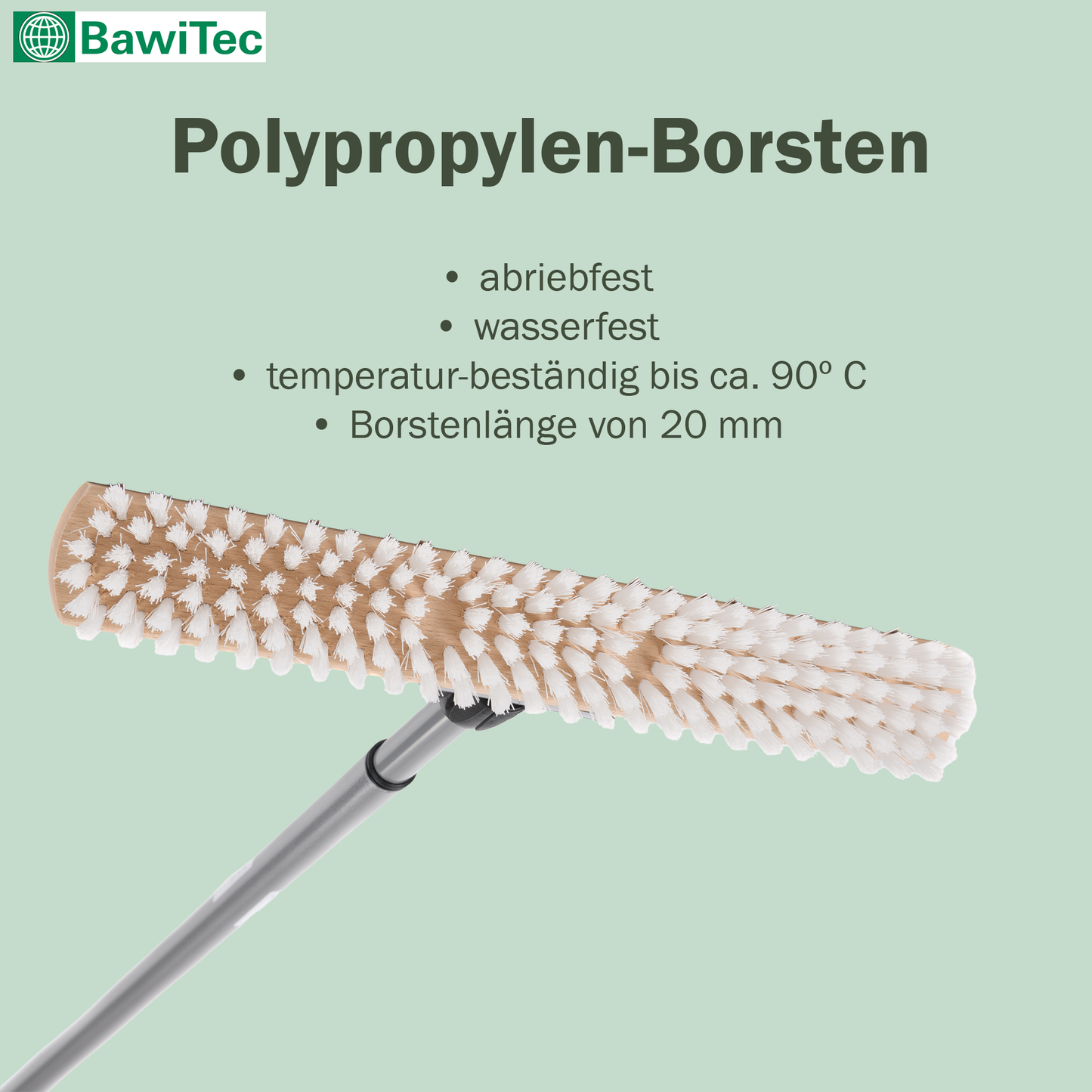 Großraumschrubber 40cm Breit ppn-Kunststoff-Borsten mit Teleskopstiel verstellbar
