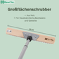 Großraumschrubber 40cm Breit ppn-Kunststoff-Borsten mit Teleskopstiel verstellbar