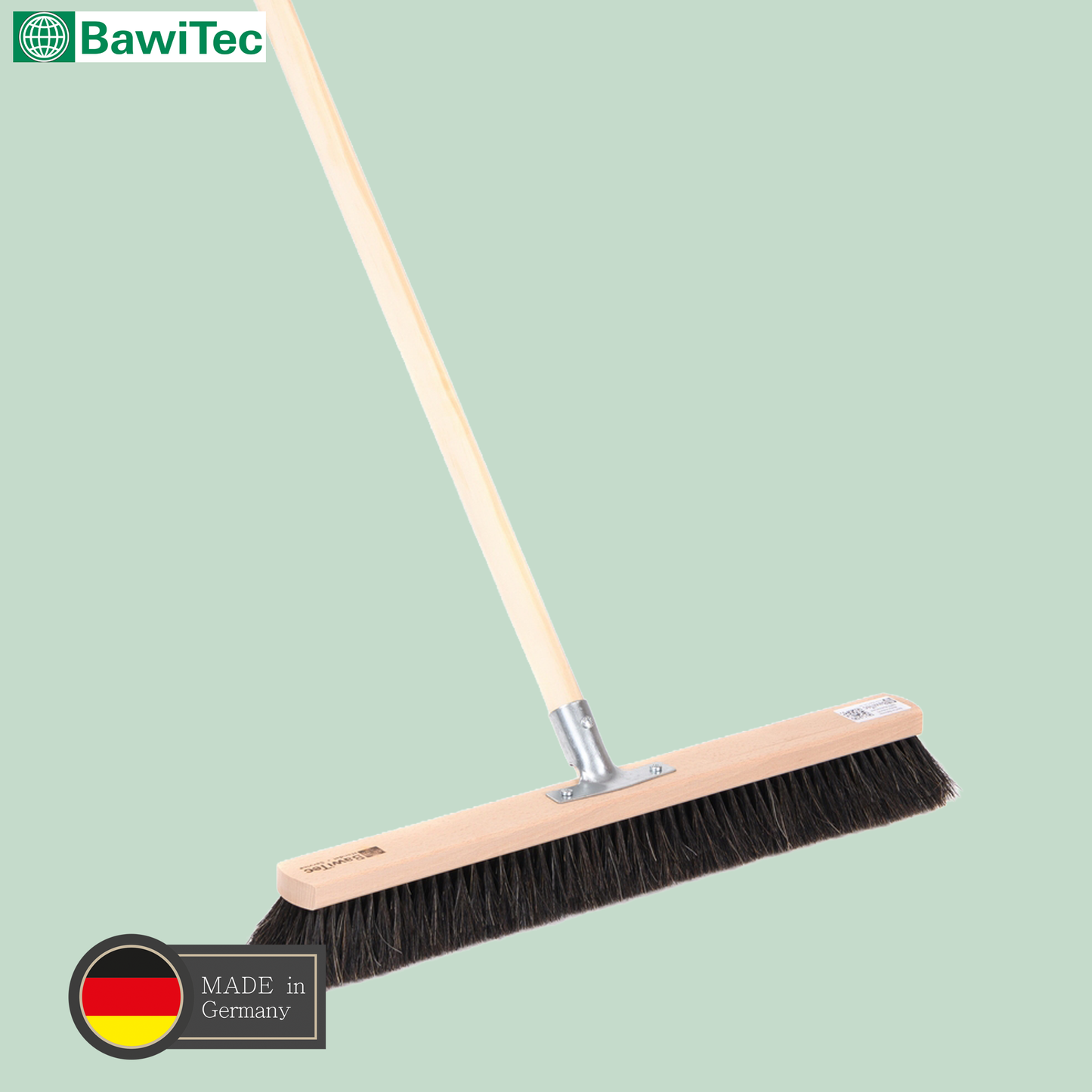 Naturhaar-Rosshaarbesen mit stabilem Stiel weicher Saalbesen mit passendem Holzstiel-Besenstiel