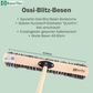 Spezieller Ossi-Blitz-Besen Borstenmix mit Stiel Holzstiel robuster Straßenbesen für draussen