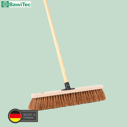 Industriebesen Kokosbesen Naturfaser mit passendem Holzstiel Besenstiel Kehrbesen Kokosborsten Saalbesen