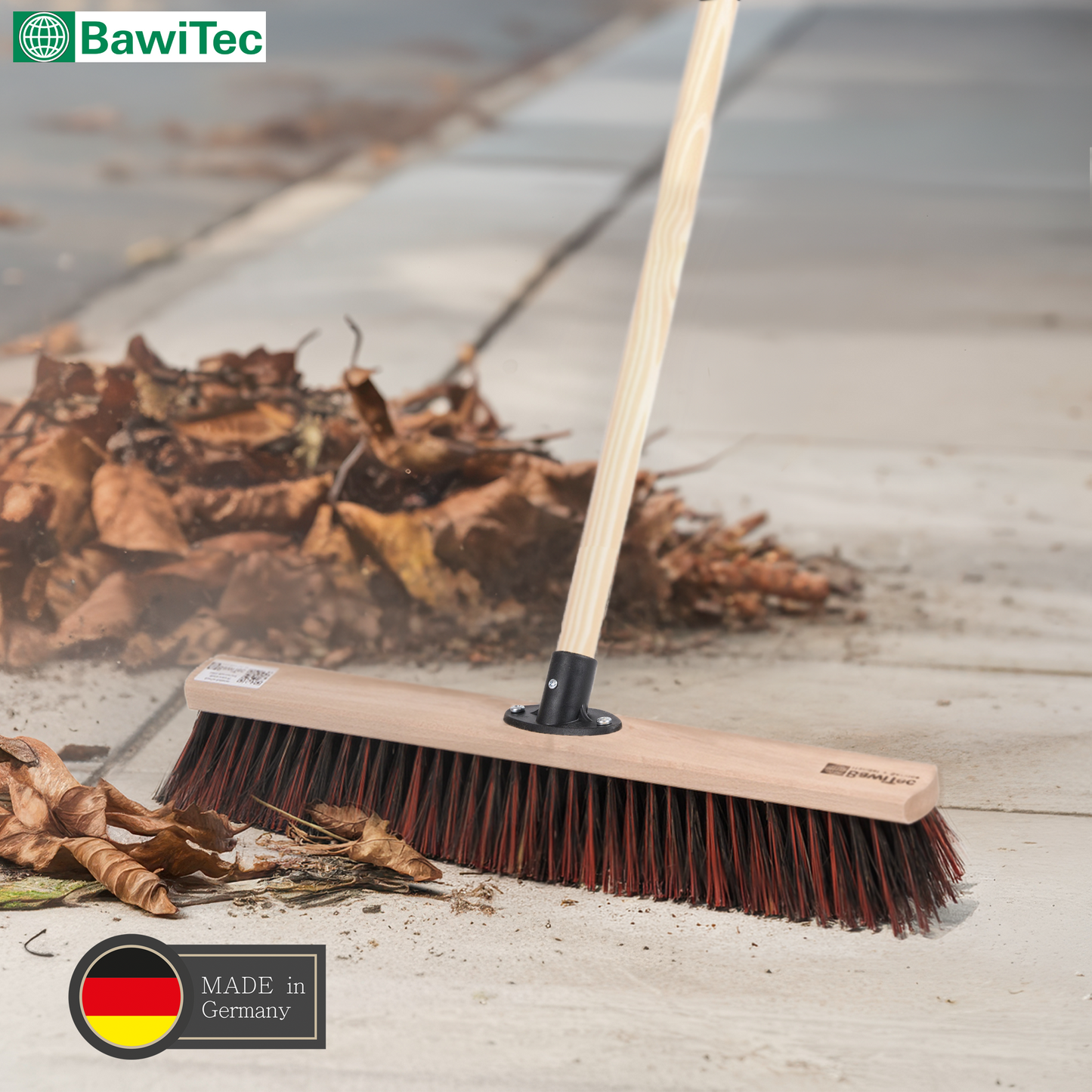 Professional street broom ArengaMix bristles with handle broom handle outdoor broom with plastic holder