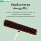 Professional street broom ArengaMix bristles with handle broom handle outdoor broom with plastic holder