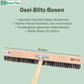 Profi-Besen mit harten Borsten spezieller OssiBlitz-Borstenmix Straßenbesen mit Stiel Holz Besenstiel