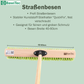 Profi Straßenbesen Eralon-Elaston-Borsten neongrün/grün mit Stiel Holzstiel Gartenbesen für draussen