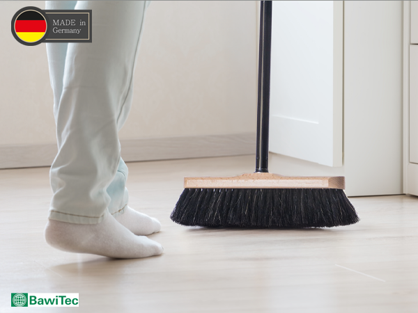 Rosshaar-Naturhaar Zimmerbesen Kehrbesen 30cm lackiert weiche Borsten mit oder oder Stiel