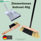 Zimmerbesen Kehrset Kehrgarnitur 4tlg. inkl. Teleskopstiel Handfeger und Kehrschaufel mit Lippe