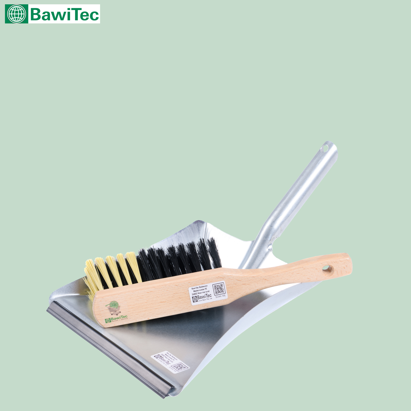 Zimmerbesen Kehrset Kehrgarnitur 4tlg. inkl. Teleskopstiel Handfeger und Kehrschaufel mit Lippe