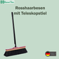 Hochwertiger Zimmerbesen 30cm Echt-Rosshaar-Borsten sehr weich inkl. Teleskopstiel verstellbar