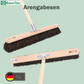 Kehrbesen Echt-Arenga-Naturfaser-Borsten nass- und ölbeständig mit Holzstiel Besenstiel 28mm, Arengabesen Besen