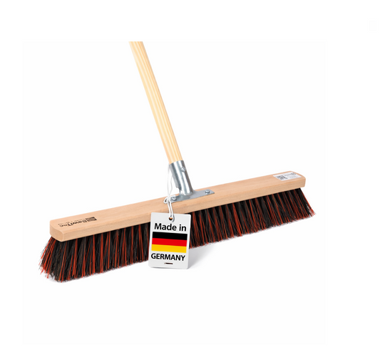 Profi Straßenbesen ArengaMix-Borsten mit Stiel Holzstiel Besen für Aussenbereich Kehrbesen