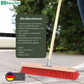 Street broom sweeping set Elaston plastic red broom 50cm handle 140cm hand brush 28cm and dustpan 