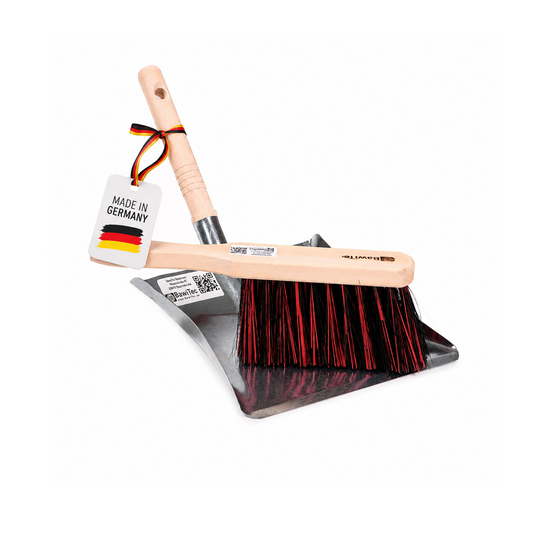 Kehrgarnitur Kehrset 2tlg. Arenga-Elaston-Borsten-Mix Handfeger und Metall-Kehrschaufel Set