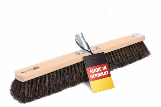 Profi Straßenbesen Arenga-voll-Borsten nass- und ölbeständig mit Metall-Stielhalter Kehrbesen ohne Stiel