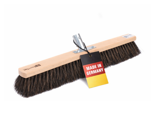 Professional street broom Arenga full bristles, wet and oil resistant with metal handle holder, sweeping broom without handle