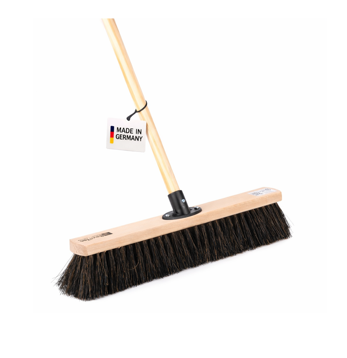 Allzweck-Kehrbesen Echt-Arenga-Naturfaser-Borsten nass- und ölbeständig mit Stiel/Holzstiel