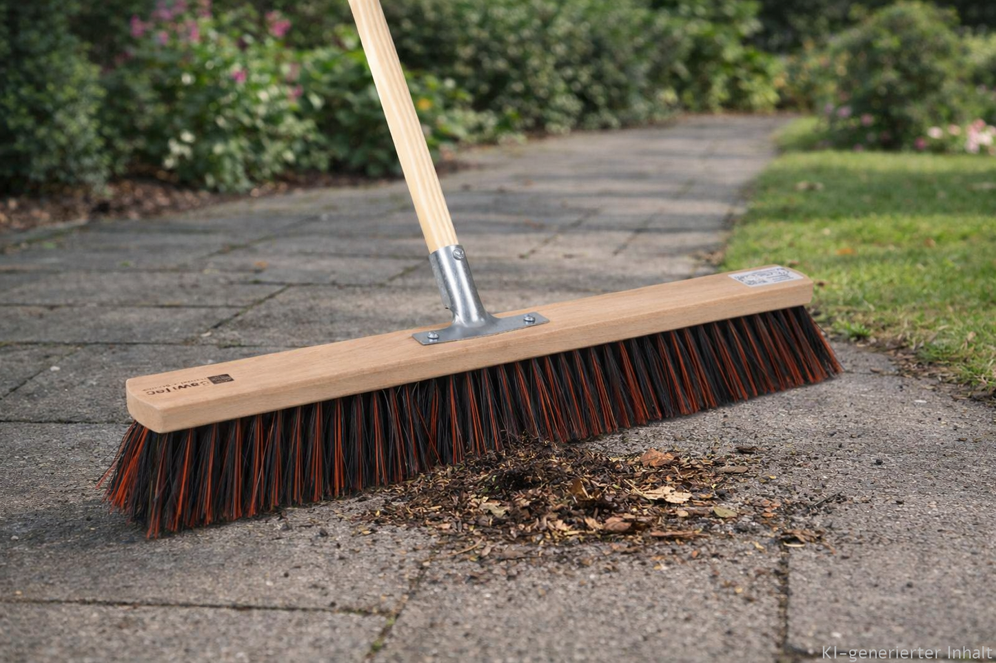 Professional street broom ArengaMix bristles with handle wooden handle broom for outdoor use