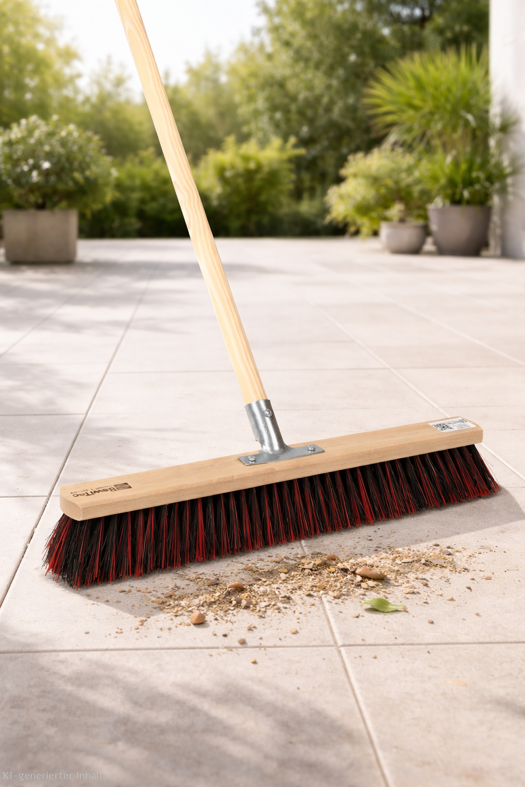 Professional street broom ArengaMix bristles with handle wooden handle broom for outdoor use