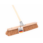 Coconut broom sweeping broom with sturdy wooden handle, robust plant fiber hall broom with broom handle
