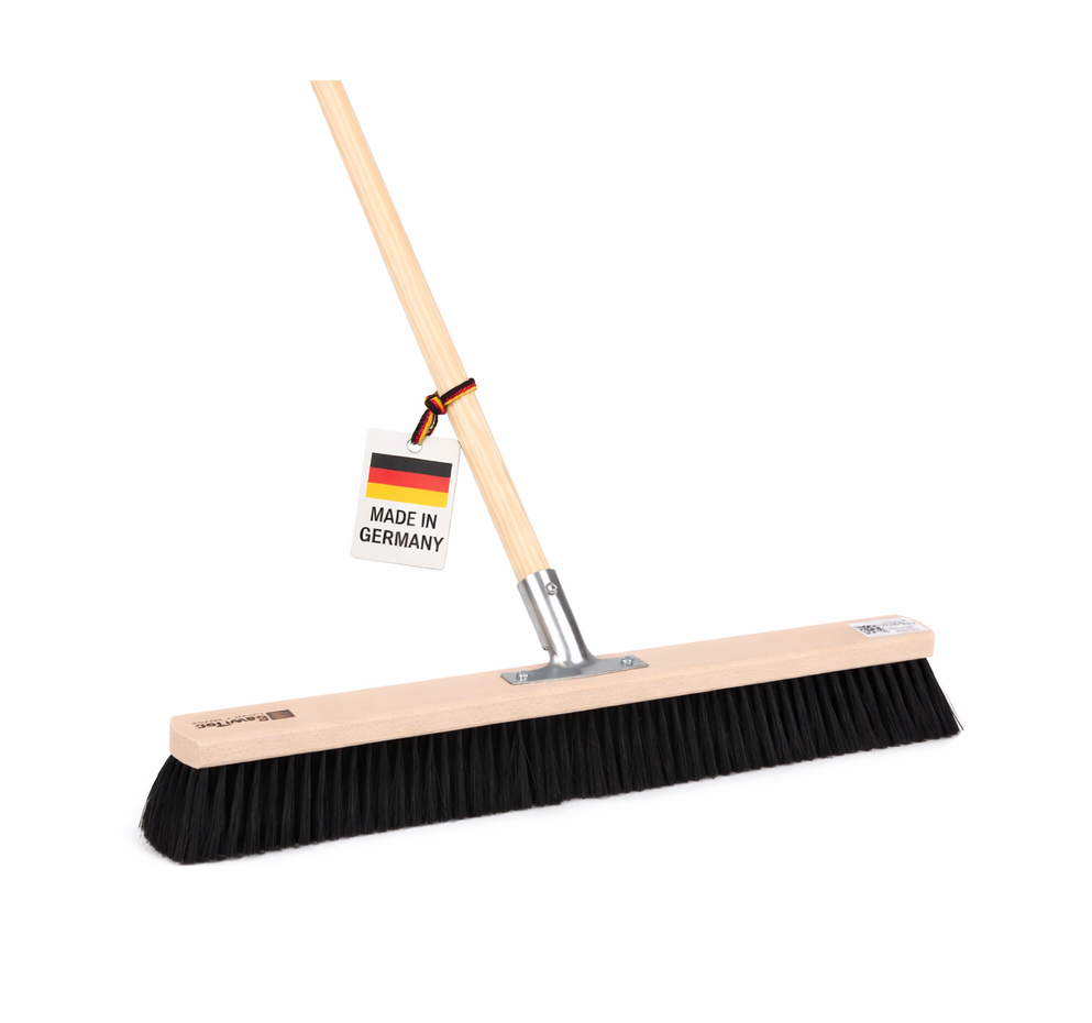 Professional large room broom synthetic hair bristles with wooden handle